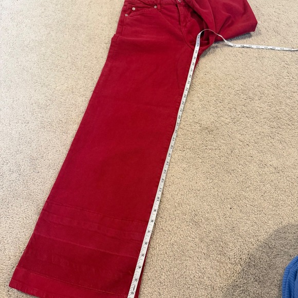 SIMKHAI Jude Straight Leg Jeans Cherry Women's Size 29 - Picture 12 of 13